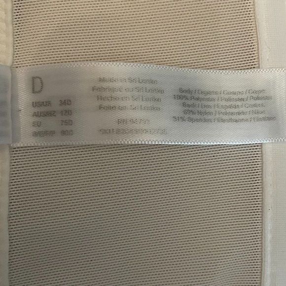 Dominique White Satin & Stretch Mesh Boned Strapless Low Back Bustier Size 34D - Picture 6 of 8